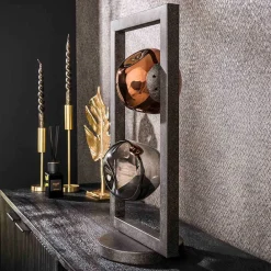 Wohnen Design Tischleuchte mit zwei Glas Kugelschirmen - Melira