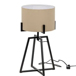 Wohnen Design Tischleuchten in Beige Stoff - Megana (2er Set)