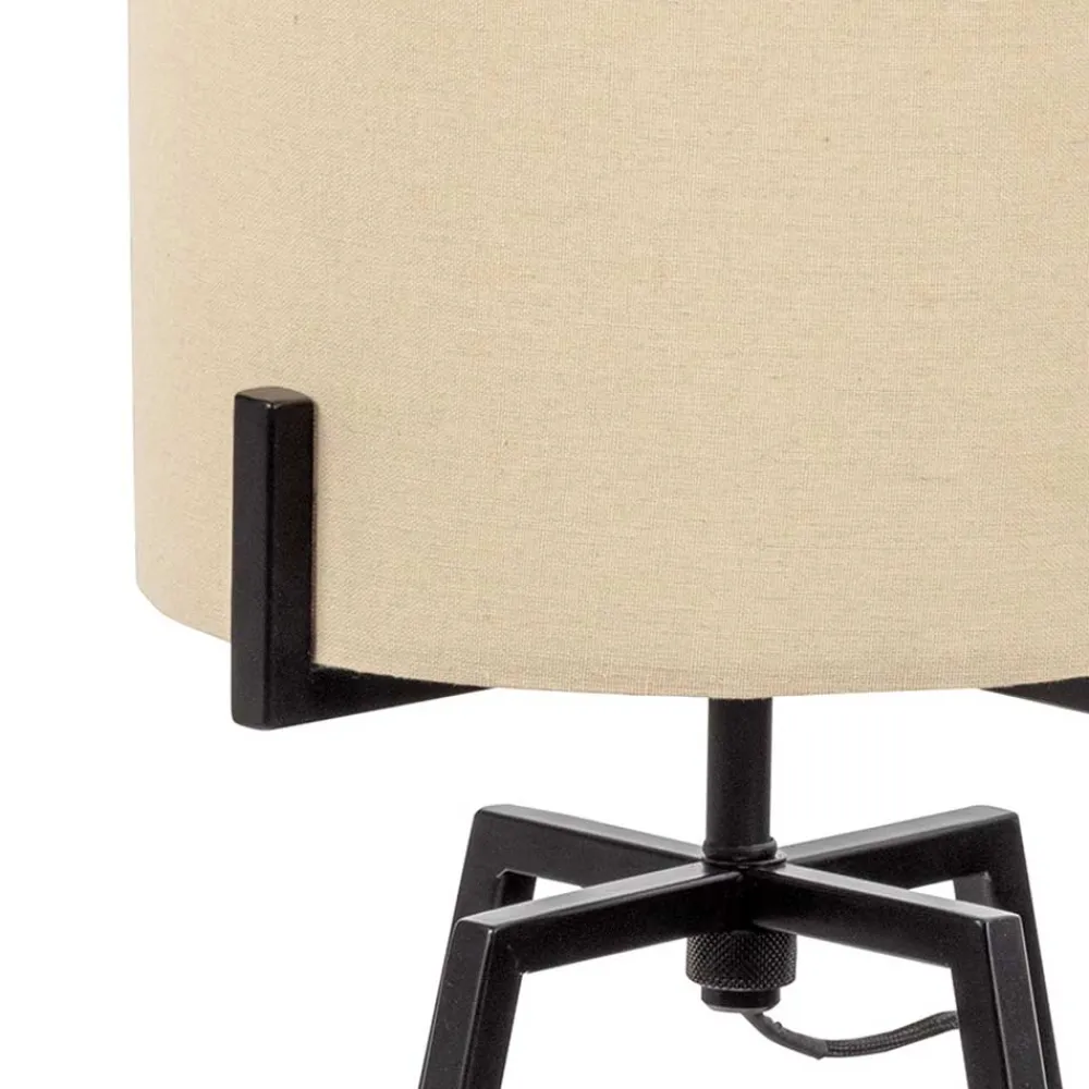 Wohnen Design Tischleuchten in Beige Stoff - Megana (2er Set)