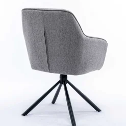 Wohnen Design Tischsessel drehbar in Grau - Fiorenca (2er Set)