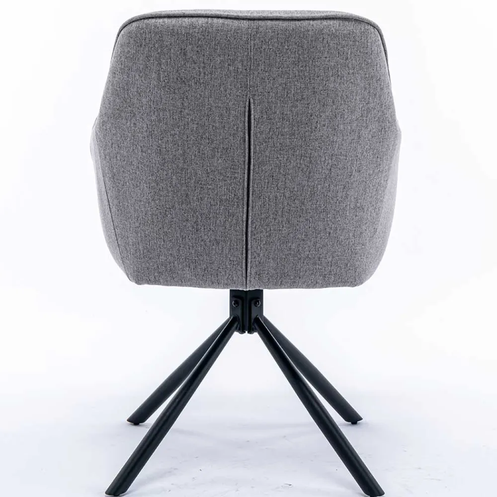 Wohnen Design Tischsessel drehbar in Grau - Fiorenca (2er Set)