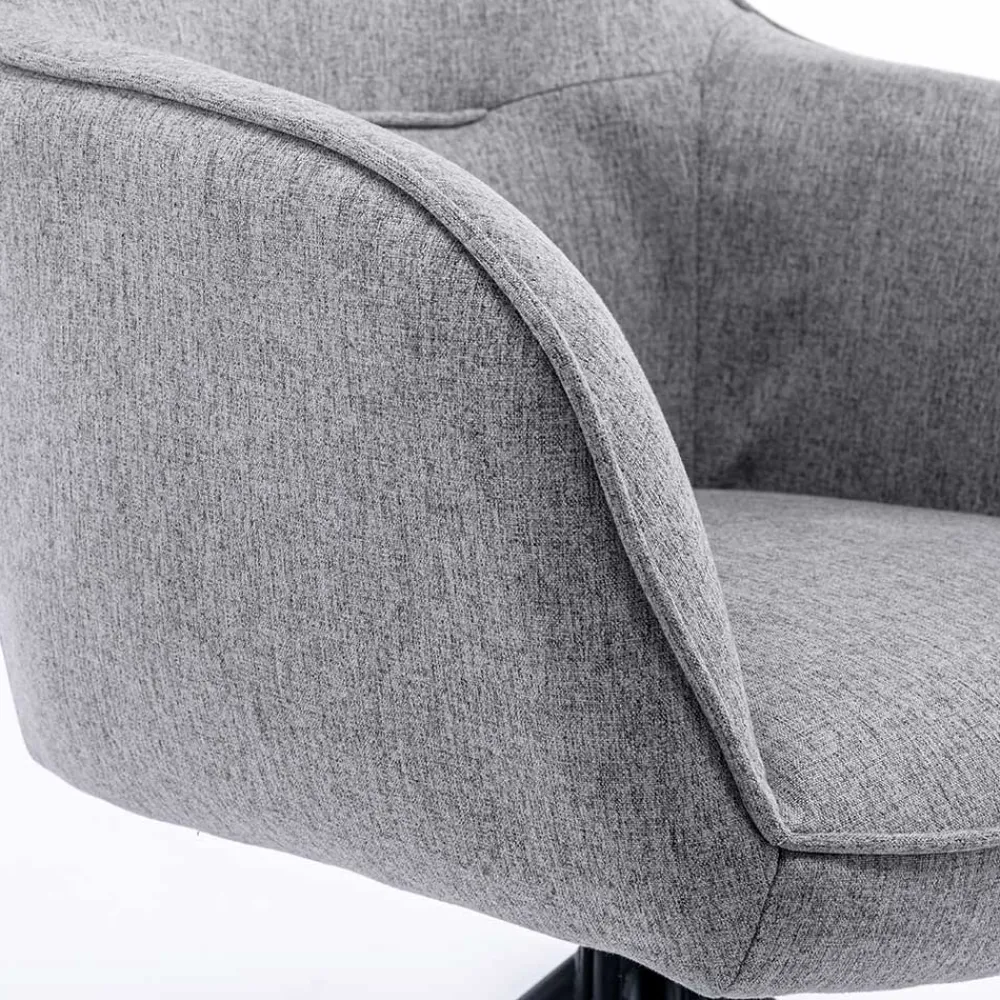 Wohnen Design Tischsessel drehbar in Grau - Fiorenca (2er Set)