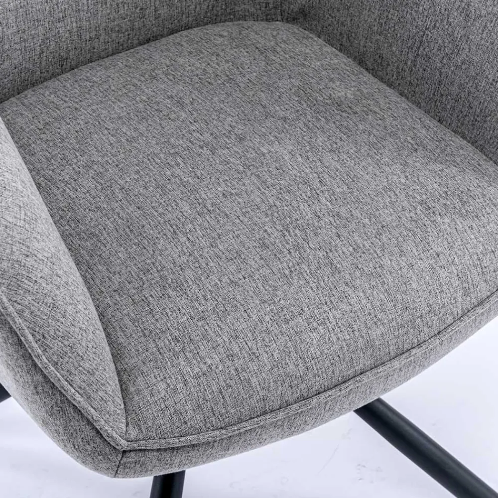 Wohnen Design Tischsessel drehbar in Grau - Fiorenca (2er Set)