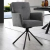 Wohnen Küchenstühle|Esszimmerstühle*Design Tischsessel in Grau - drehbar - Portland S (2er Set)