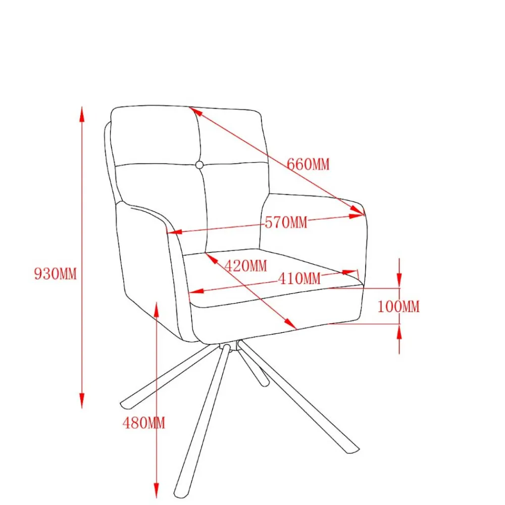 Wohnen Küchenstühle|Esszimmerstühle*Design Tischsessel in Grau - drehbar - Portland S (2er Set)