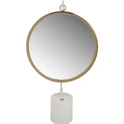 Wohnen Spiegel|Flurspiegel*Design Tischspiegel in Weiß mit Gold - Tihano