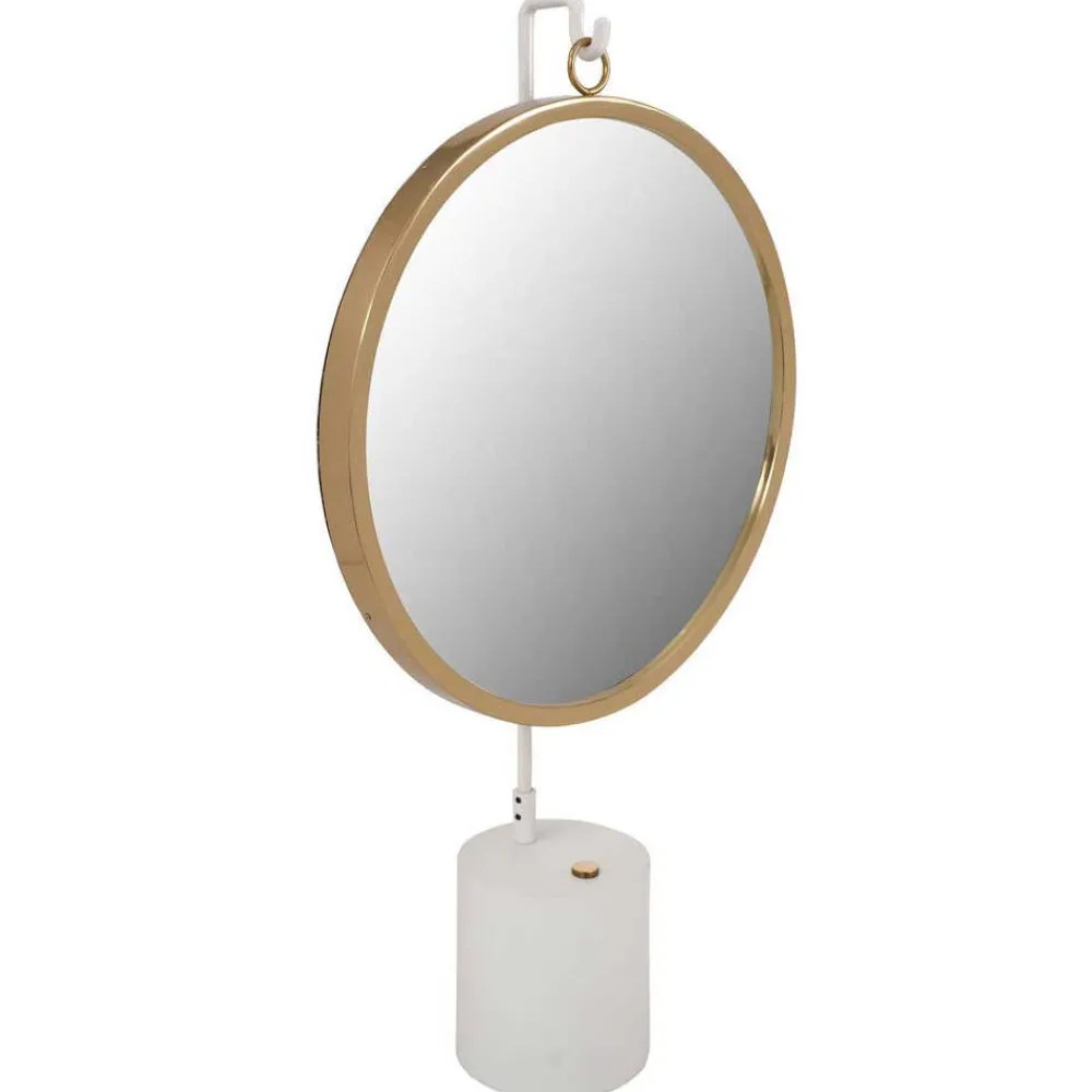 Wohnen Spiegel|Flurspiegel*Design Tischspiegel in Weiß mit Gold - Tihano