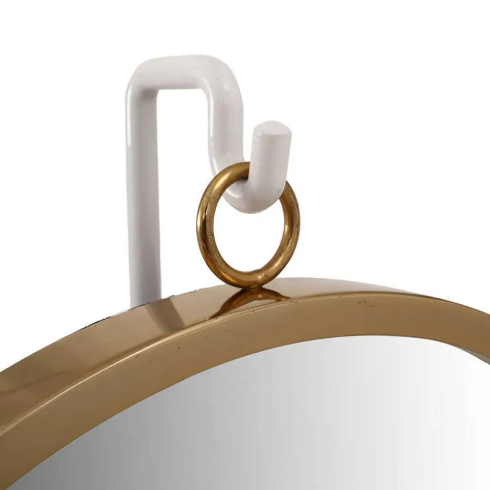 Wohnen Spiegel|Flurspiegel*Design Tischspiegel in Weiß mit Gold - Tihano