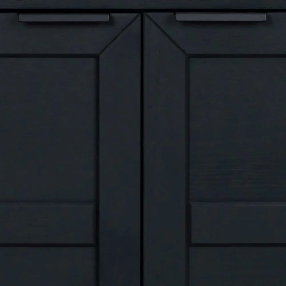 Wohnen Loft Möbel|Industrial Möbel*Design Türen Kommode in Eiche Schwarz - Meciva