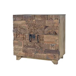 Wohnen Sideboards & Kommoden|Orientalische Möbel*Design Türen-Kommode aus Mangoholz rustikal - Lacid