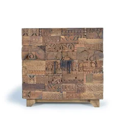 Wohnen Sideboards & Kommoden|Orientalische Möbel*Design Türen-Kommode aus Mangoholz rustikal - Lacid