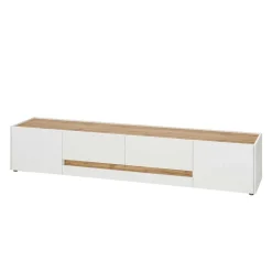 Wohnen Design TV Board in Weiß & Wildeiche Optik - Nonessia