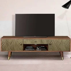 Wohnen Tv & Hifi-Möbel|Tv & Hifi-Möbel*Design TV Kommode aus Mangoholz und Metall - Filurina