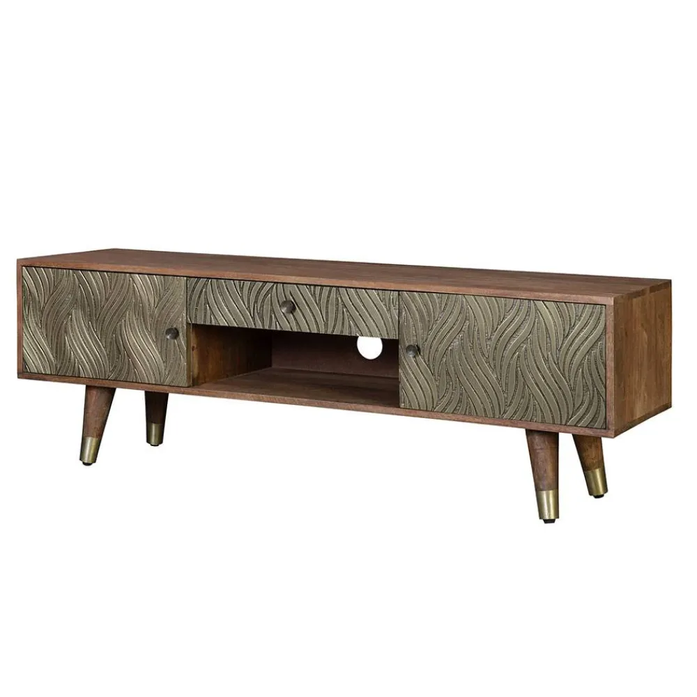 Wohnen Tv & Hifi-Möbel|Tv & Hifi-Möbel*Design TV Kommode aus Mangoholz und Metall - Filurina