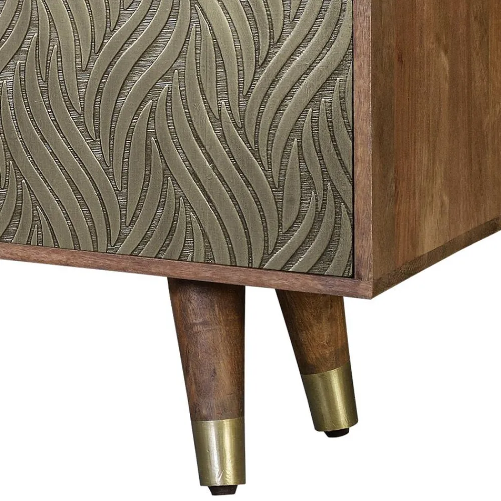 Wohnen Tv & Hifi-Möbel|Tv & Hifi-Möbel*Design TV Kommode aus Mangoholz und Metall - Filurina