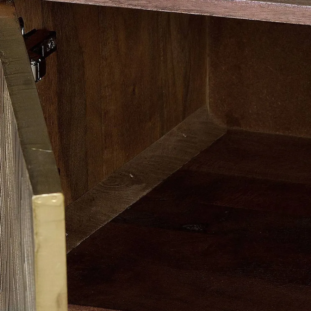 Wohnen Tv & Hifi-Möbel|Tv & Hifi-Möbel*Design TV Kommode aus Mangoholz und Metall - Filurina