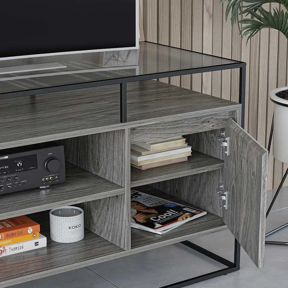 Wohnen Sideboards & Kommoden|Sideboards & Kommoden*Design TV Kommode in Eiche Grau - Midland