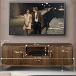 Wohnen Design TV Kommode in Nussbaum - Bosanka