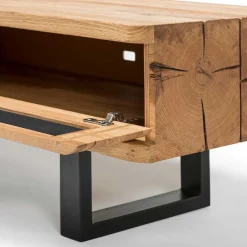 Wohnen Design TV Lowboard aus Eiche gebürstet & geölt - Ventida