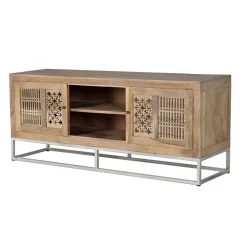 Wohnen Design TV Lowboard aus Mangobaum Massivholz - Valuta