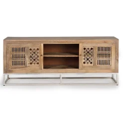 Wohnen Design TV Lowboard aus Mangobaum Massivholz - Valuta