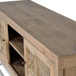 Wohnen Design TV Lowboard aus Mangobaum Massivholz - Valuta