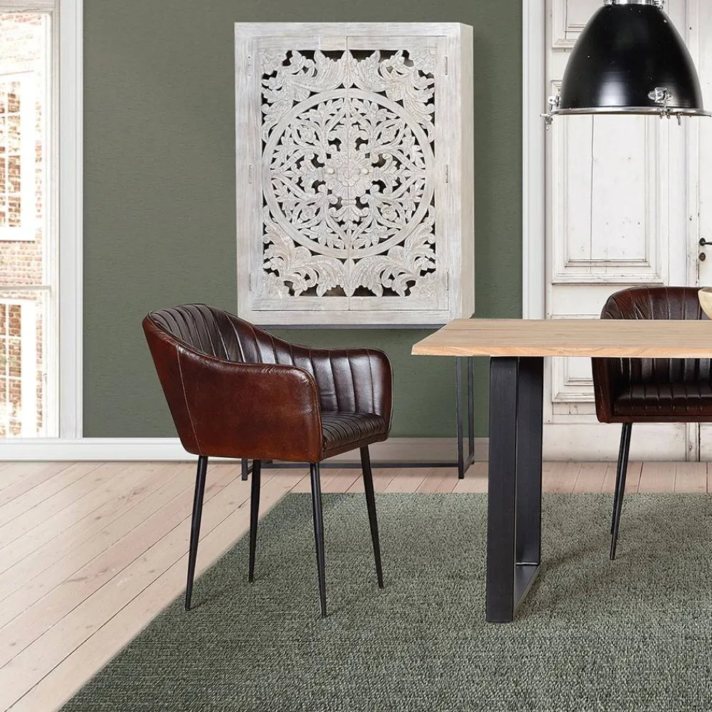 Wohnen Design Vintageschrank in White Wash Mangoholz - Fudorus