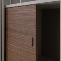 Wohnen Vitrinen|Wohnzimmer-Vitrinen*Design Vitrinenschrank mit Glas-Schiebetüren - Cretasa