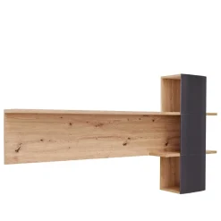 Wohnen Esszimmerregale|Regale*Design Wandboard Regal in Eichefarben & Grau - Vecenda