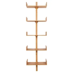 Wohnen Design Wandregal aus Bambus in Natur - Rasfera