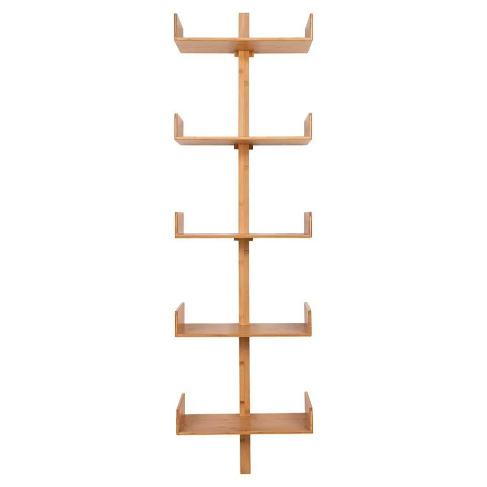 Wohnen Design Wandregal aus Bambus in Natur - Rasfera