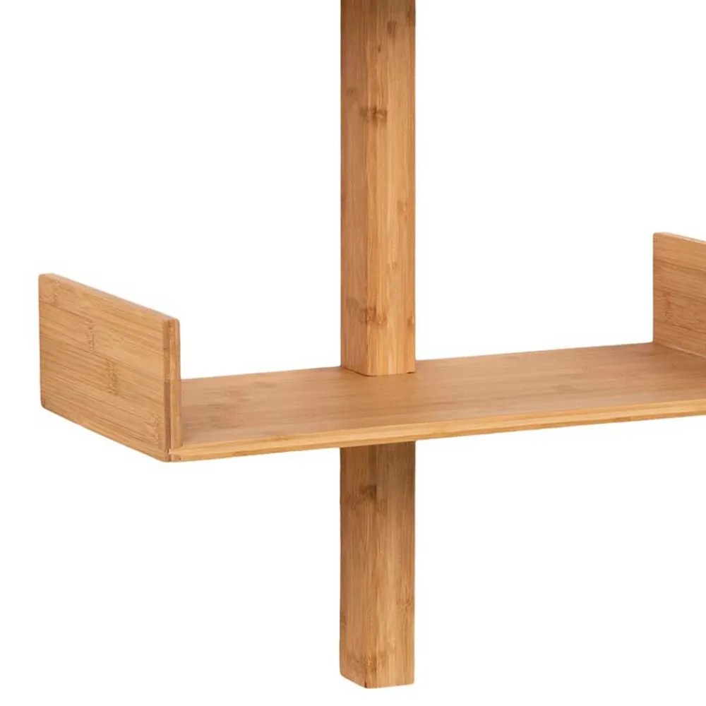 Wohnen Design Wandregal aus Bambus in Natur - Rasfera