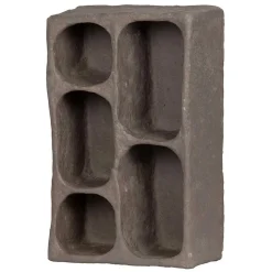 Wohnen Design Wandregal in Grau aus Pappmaschee - Dattilo