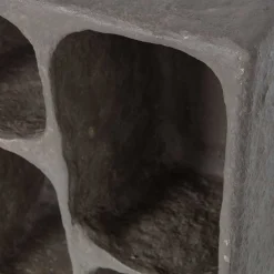 Wohnen Design Wandregal in Grau aus Pappmaschee - Dattilo