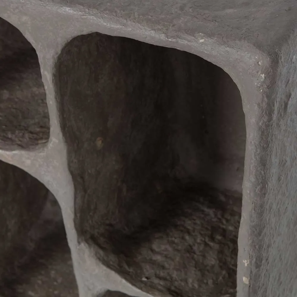 Wohnen Design Wandregal in Grau aus Pappmaschee - Dattilo