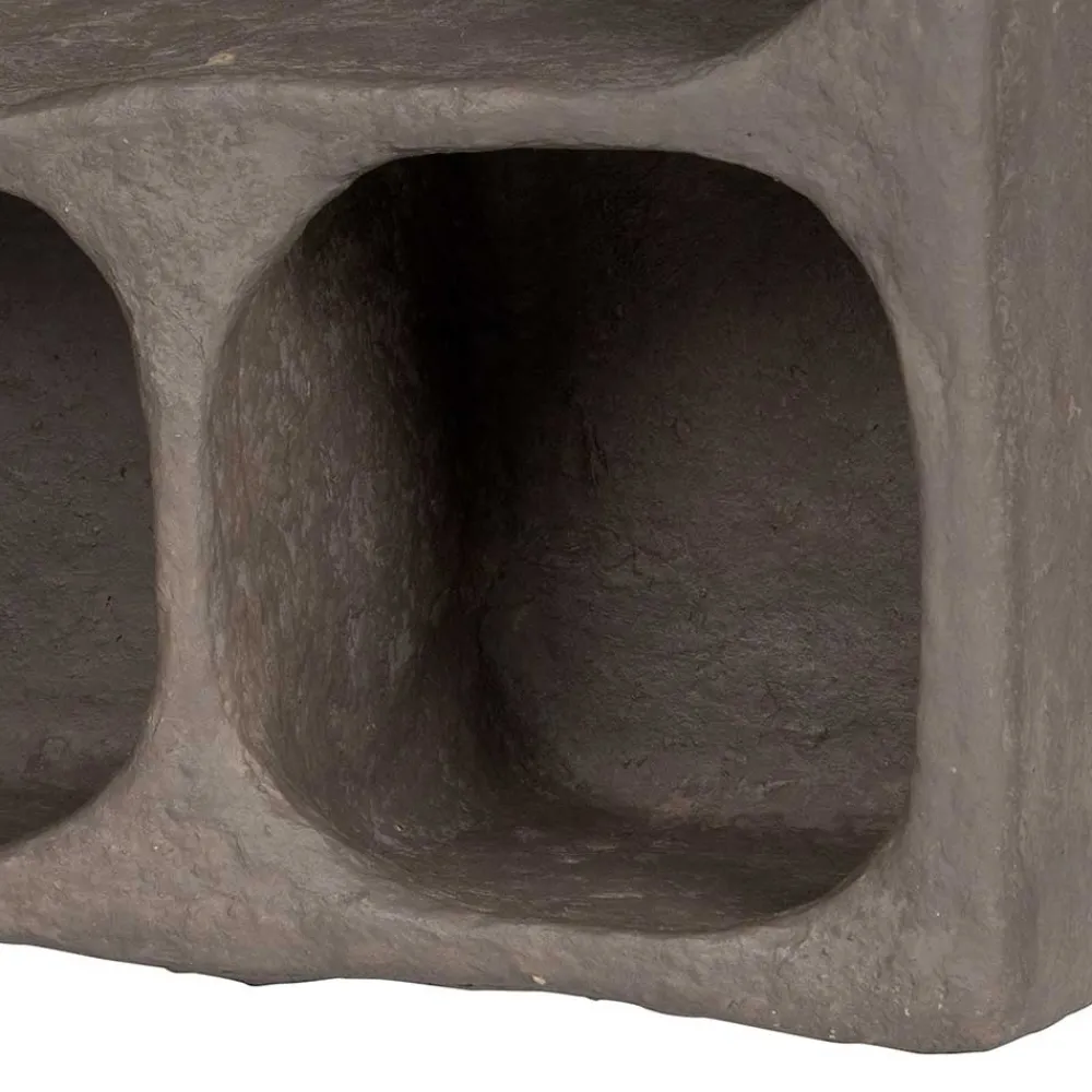 Wohnen Design Wandregal in Grau aus Pappmaschee - Dattilo