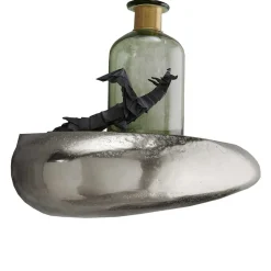 Wohnen Esszimmerregale|Regale*Design Wandregal in Nickelfarben - Indrya