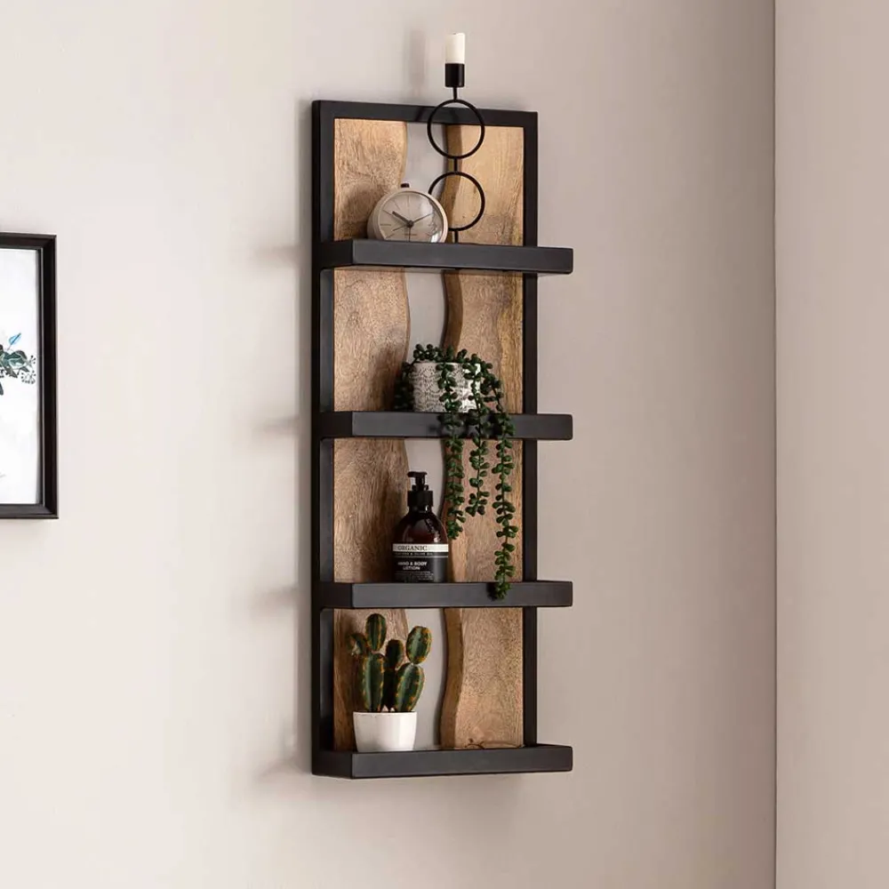 Wohnen Design Wandregal mit vier Ablagen - Heraklion