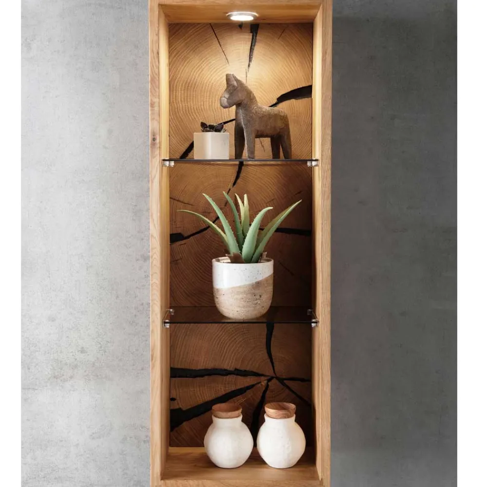 Wohnen Design Wandregal mit zwei Glasböden - Acapella