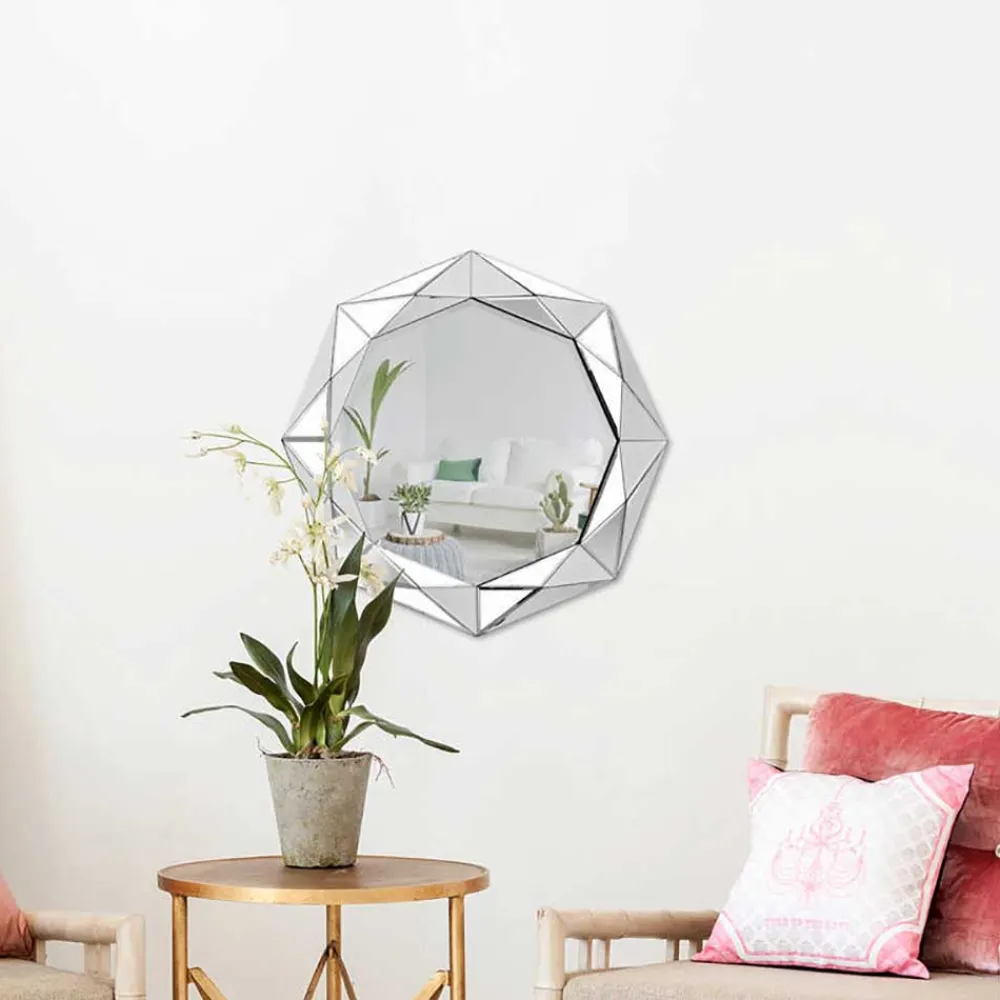 Wohnen Design Wandspiegel in polygoner Form - Pilot