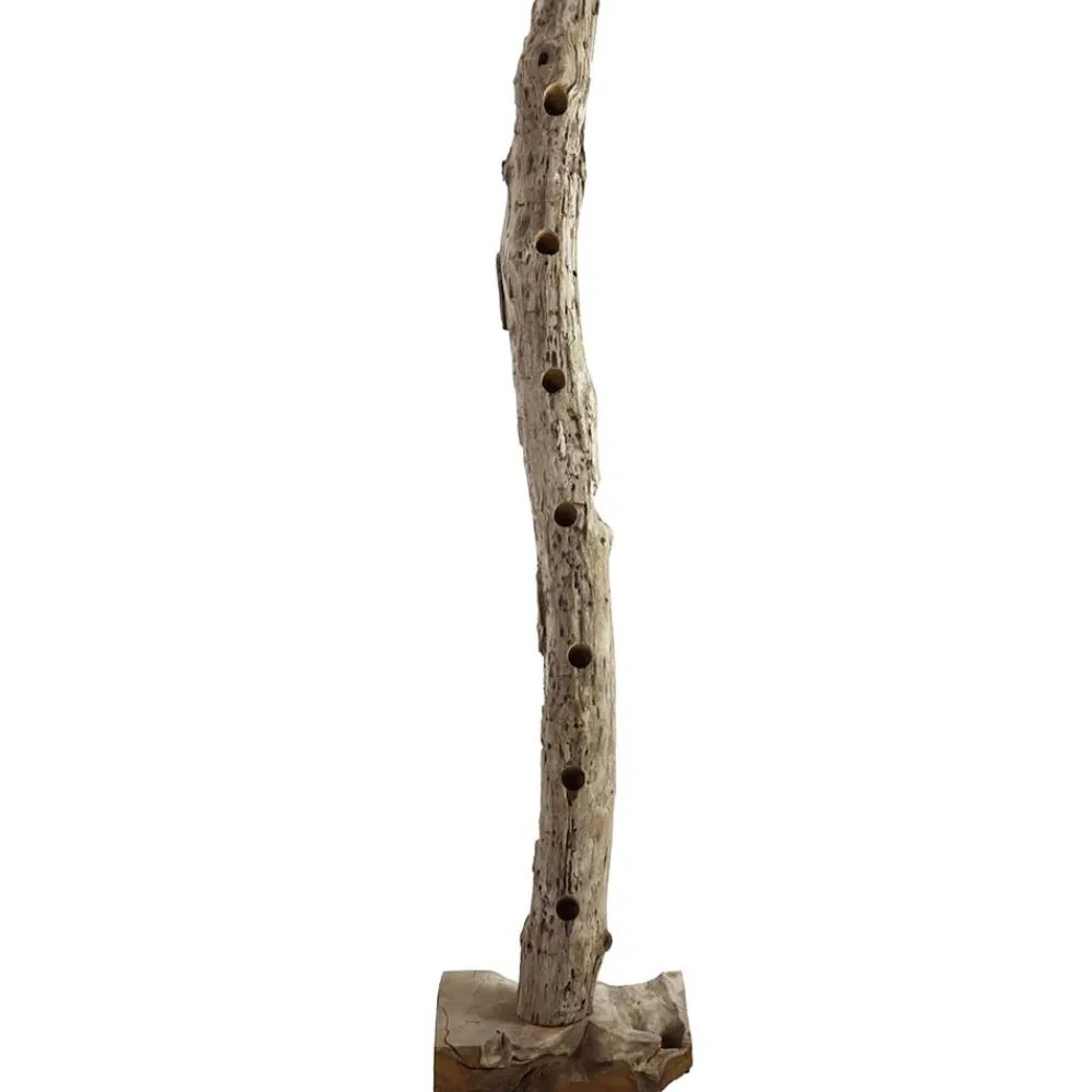 Wohnen Design Weinregal aus Holzstamm Teak massiv - Teako