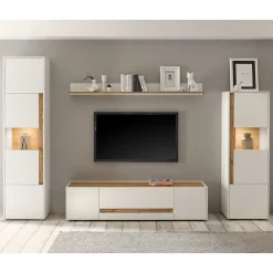 Wohnen Design Wohnwand 270 cm breit - Nonessia (vierteilig)