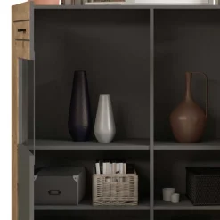 Wohnen Highboards*Design Wohnzimmerschrank mit Glaseinsätzen - Scarlett