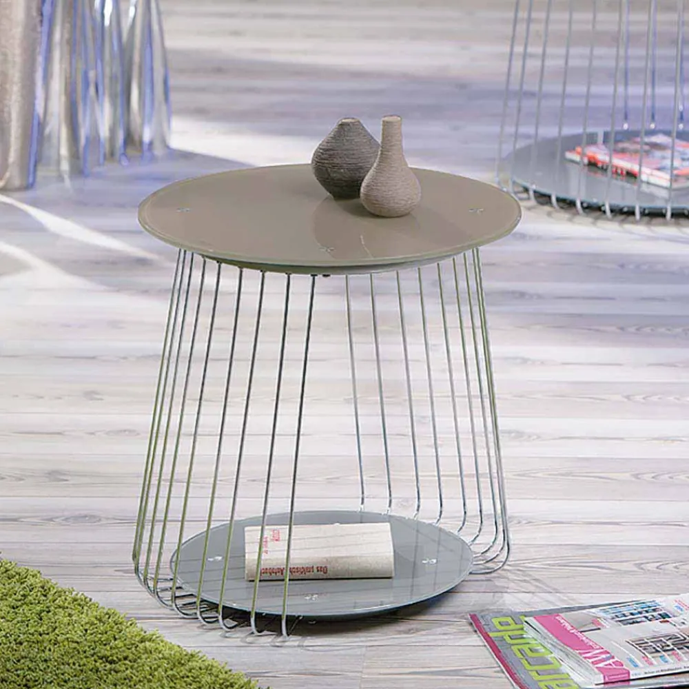 Wohnen Designermöbel*Design Wohnzimmertisch in Taupe - Denna