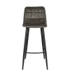 Wohnen Design-Barstühle in Dunkelgrün Velours - Ciudada (2er Set)