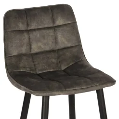Wohnen Design-Barstühle in Dunkelgrün Velours - Ciudada (2er Set)