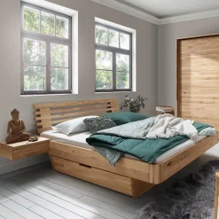 Wohnen Designbett & Nachtkonsolen - Zennian (dreiteilig)