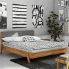 Wohnen Retro Möbel*Designbett aus Holz Wildeiche - Hardus