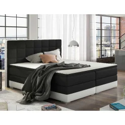 Wohnen Jugendbetten*Designbett in Schwarzbraun und Weiß - Crocodile