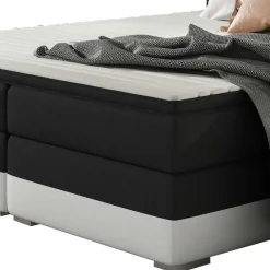 Wohnen Jugendbetten*Designbett in Schwarzbraun und Weiß - Crocodile